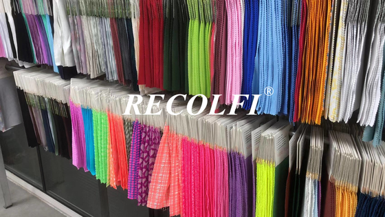 Multiple Repreve Swimwear Fabric Samples For Customer Quality Checking
