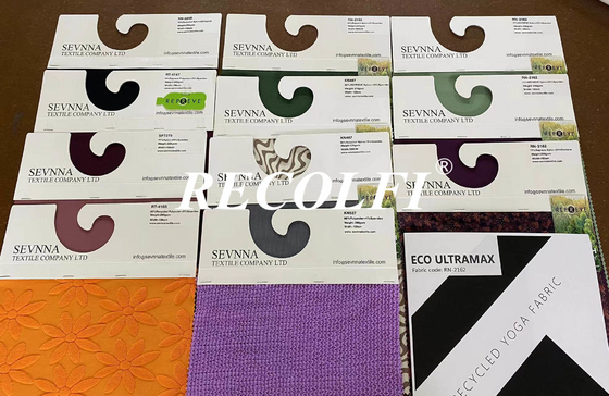 Multiple Repreve Swimwear Fabric Samples For Customer Quality Checking